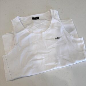 Mens Aeros Script Tank- white SIZE SMALL